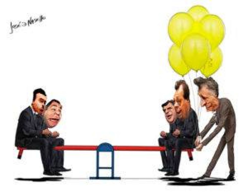 Macri busca desnivelar y ya hace campa�a por Negri-Santos