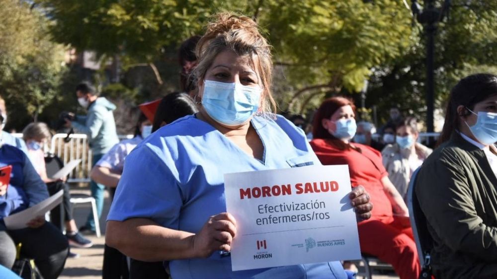 180 trabajadores de salud de Morón pasaron a planta permanente