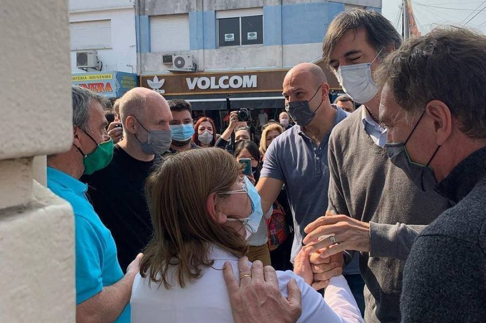 Diego Santilli sumó a su campaña a Rodríguez Larreta en una caminata por Florencio Varela