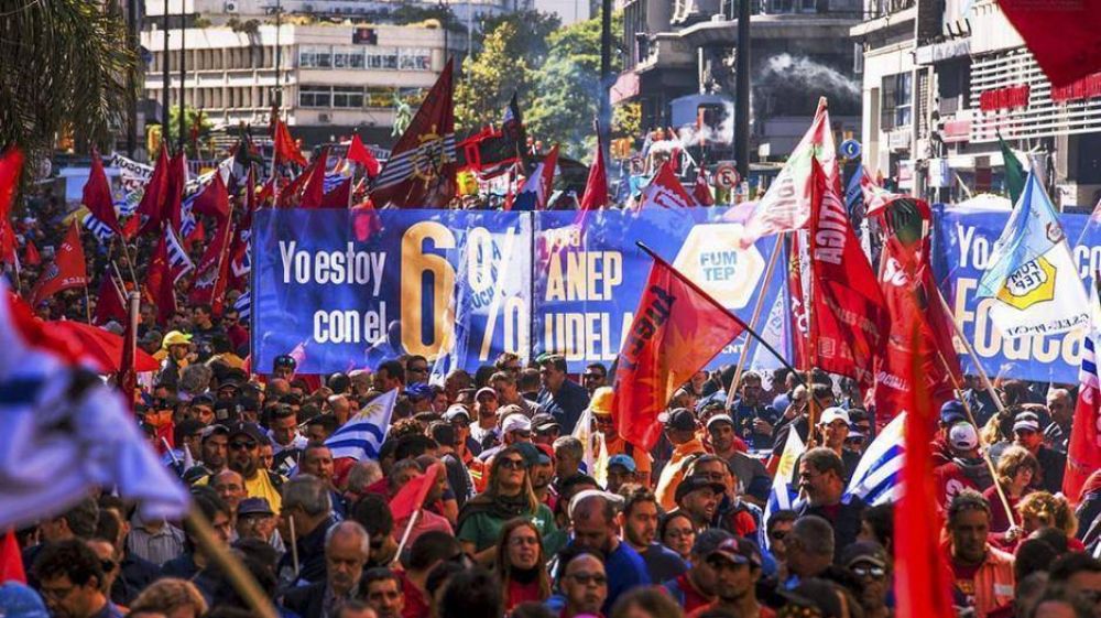 Paro general en Uruguay convocado por la central sindical