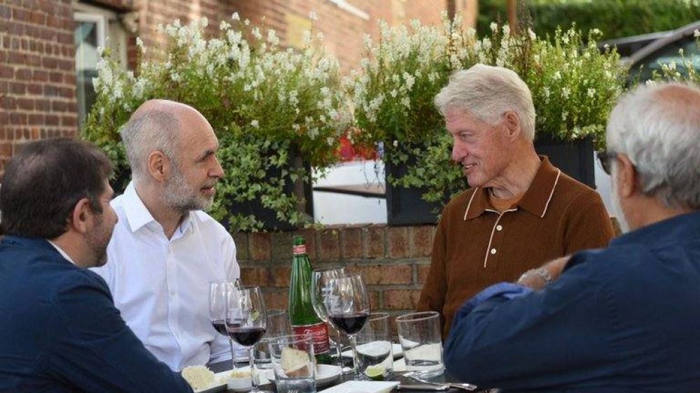 Horacio Rodrguez Larreta y Bill Clinton mantuvieron un almuerzo en Nueva York en el que conversaron sobre las relaciones bilaterales entre Argentina y Estados Unidos