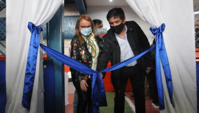 Alicia Kirchner y Javier Castro inauguraron el complejo deportivo de AOMA en Río Gallegos