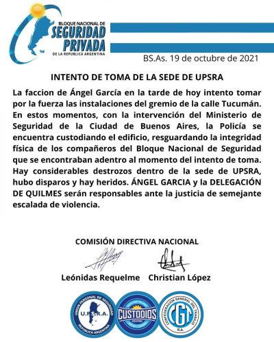 Intentan tomar el edificio del gremio UPSRA