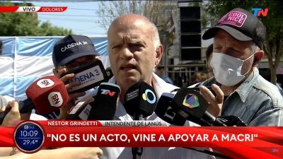 Grindetti en el acto de apoyo a Macri en Dolores: 