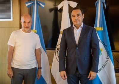 El gobernador Gustavo Vald�s con Larreta y un mensaje para fortalecer Juntos por el Cambio