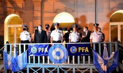 Montenegro participó en el acto por el bicentenario de la Policía Federal
