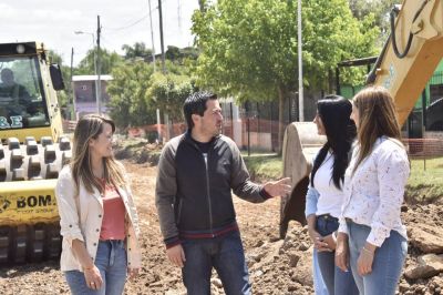 Nardini y Correa visitaron una imponente obra que beneficia a los malvinenses