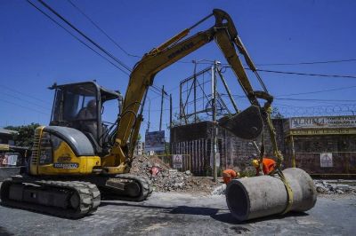 Vicente López: Avanzan las obras hidráulicas en Villa Martelli