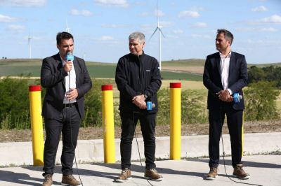 Inauguraron el parque eólico Los Teros con una potencia instalada de 175 MW