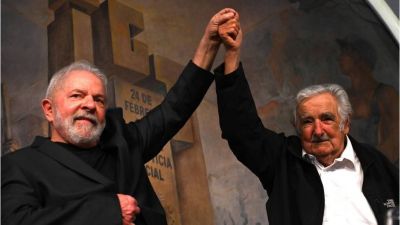 Lula de Silva y Pepe Mujica en la CGT: 