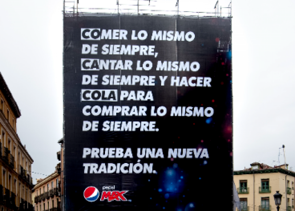 Coca-Cola, gancho para la publicidad de Pepsi MAX