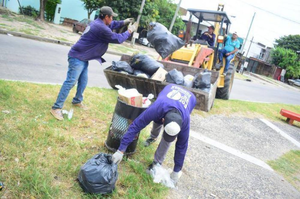 Cuadrillas comunales intensificaron el plan de higiene integral en diferentes sectores de la ciudad