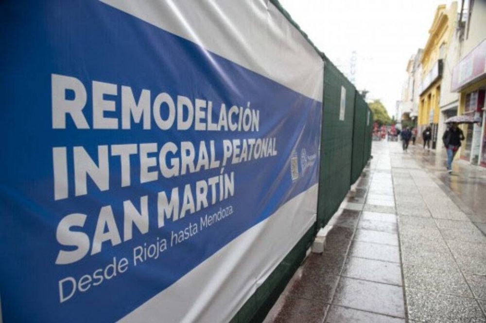Retoman la remodelación de peatonal San Martín