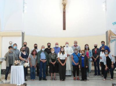 Mons. Uriona celebró la misa en el Cottolengo de Mar del Plata