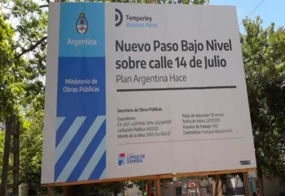 Comenz� la obra del bajo nivel de Temperley