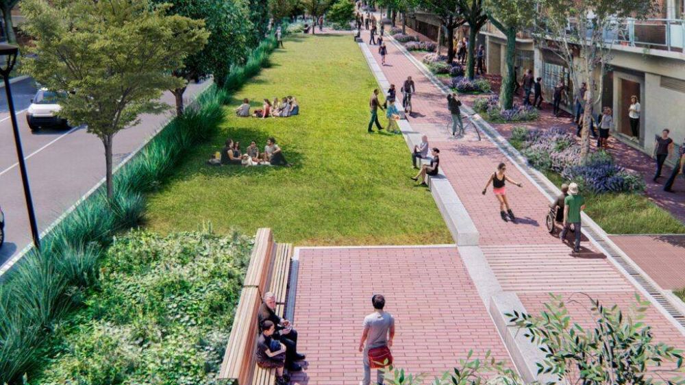Muzzio anunció el inicio de las obras para el parque lineal sobre Honorio Pueyrredón