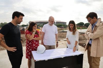 Rodr�guez Larreta supervis� las obras del Parque de la Innovaci�n en N��ez