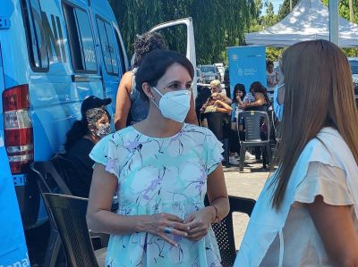 Roxana L�pez recorri� el operativo interministerial en Tigre