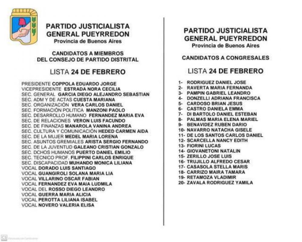 Presentaron la lista que encabeza Eduardo Coppola para las elecciones del PJ Marplatense