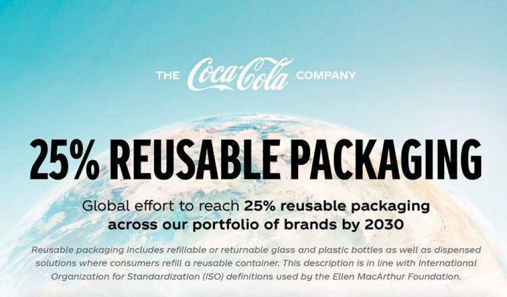 Coca-Cola anunci un nuevo objetivo para impulsar el uso de envases reutilizables