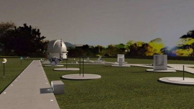 Histórico: construyen el primer complejo astronómico de Almirante Brown