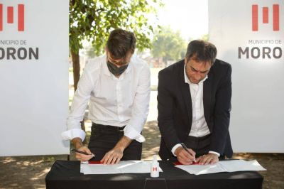 Cabandi� firm� convenios con Ghi para un espacio p�blico sostenible y la gesti�n de residuos de Mor�n