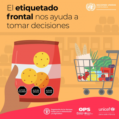 Naciones Unidas promueven etiquetado frontal de productos altos en grasa, sodio y azúcar en Costa Rica