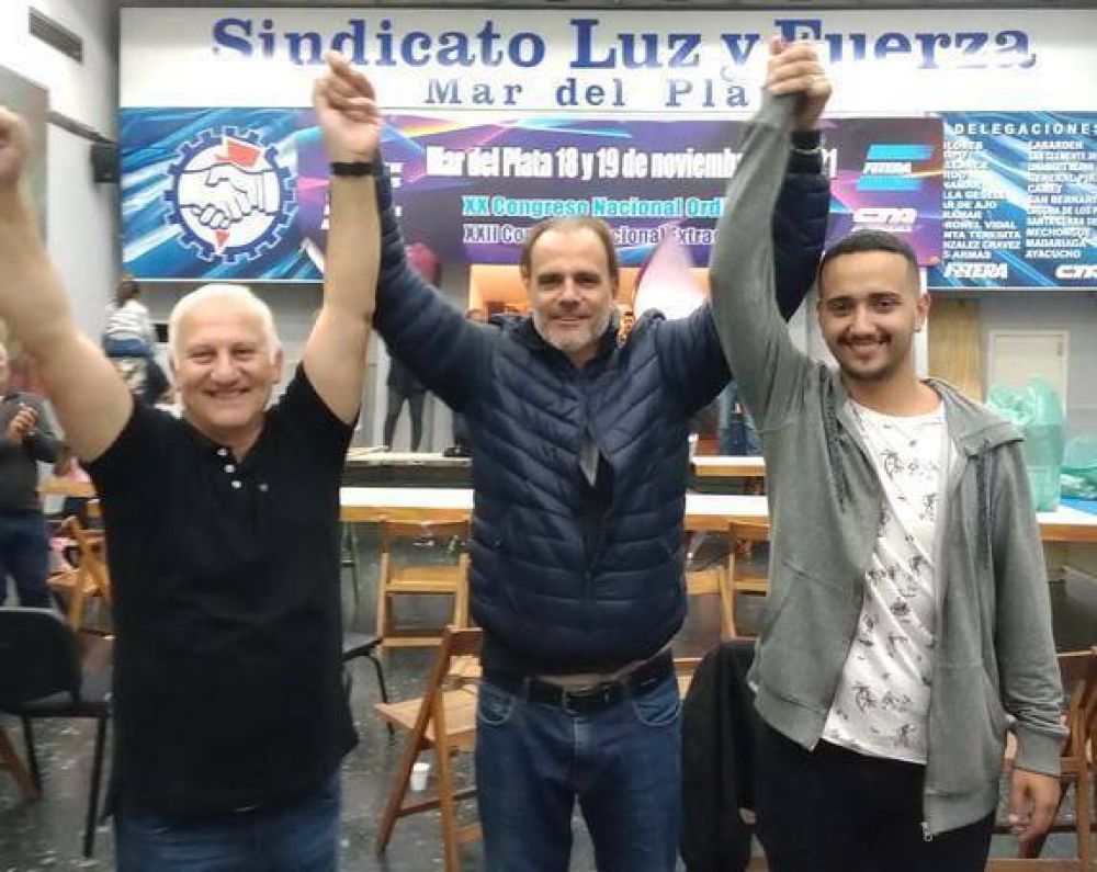 Fabián Polverini logró un histórico triunfo en el Sindicato de Luz y Fuerza de Mar del Plata