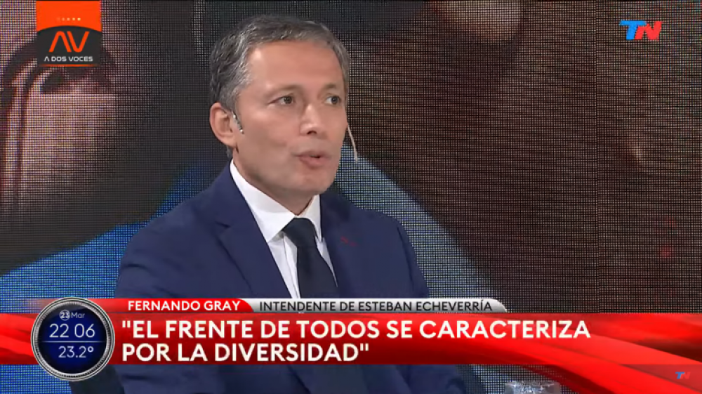 Gray y sus diferencias con M�ximo K: �Hay un peronismo con una postura a nivel nacional y otra diferente en la Provincia�