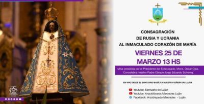Junto al Papa, los argentinos rezan por la paz en Luján