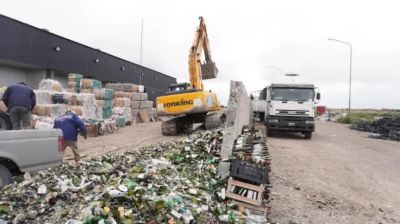 El GIRSU realizó otro envío de material reciclado, son 30 toneladas de vidrio molido