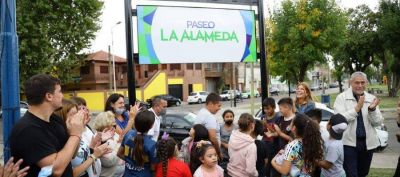 Se inauguraron las obras del Paseo La Alameda, en Sarandí