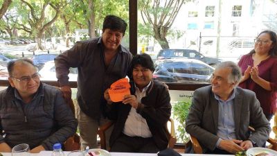 La UOLRA acompañó a Evo Morales en distintas actividades que el exmandatario concretó durante su visita a nuestro país