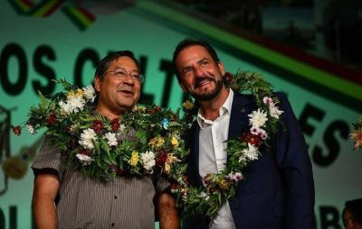 Sujarchuk y Ramil recibieron en Escobar al presidente de Bolivia