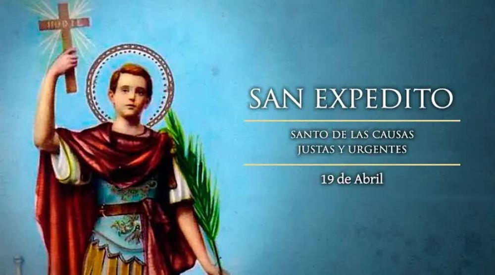 Hoy es da de San Expedito, el santo que nos ensea a no dejar lo importante para despus