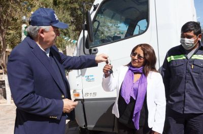 GIRSU. Nuevo camión para mejorar la recolección de residuos en Huacalera