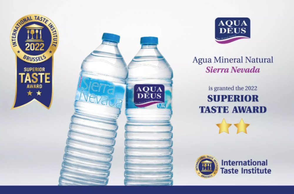 El agua mineral natural Aquadeus Sierra Nevada consigue dos estrellas en los 