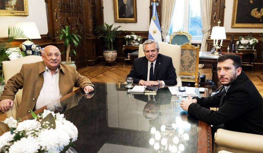 El Presidente de la Nacin, Alberto Fernndez, recibi al titular del SOMU Ral Durdos