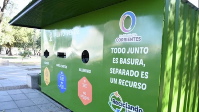 Colocaron un nuevo Punto Verde para reciclado en el parque Mitre