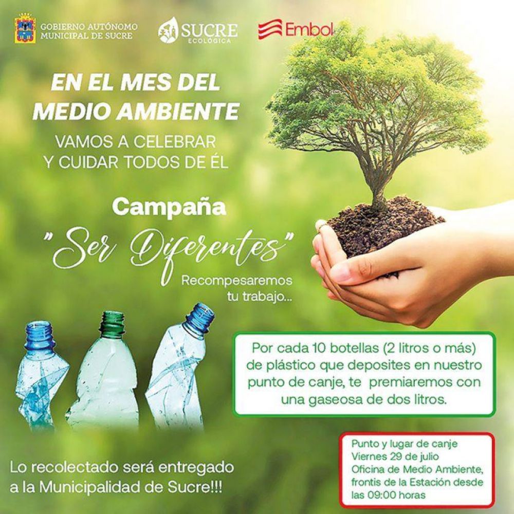 Cruzada canjear� botellas desechables por gaseosas