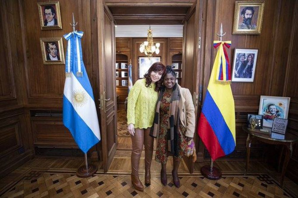 CFK se reuni con la vicepresidenta electa de Colombia, Francia Mrquez