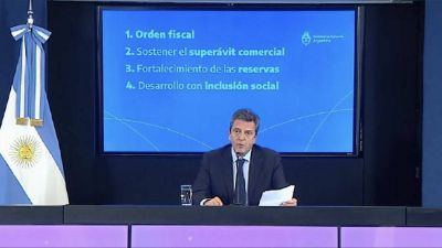 Cumplir la meta fiscal con el FMI, m�s reservas y exportaciones e inclusi�n social, los objetivos del programa de Massa