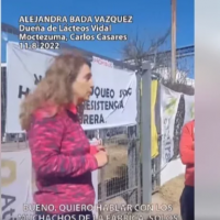 [VIDEO] Graban apriete de la dueña de Lácteos Vidal a trabajadores durante una protesta
