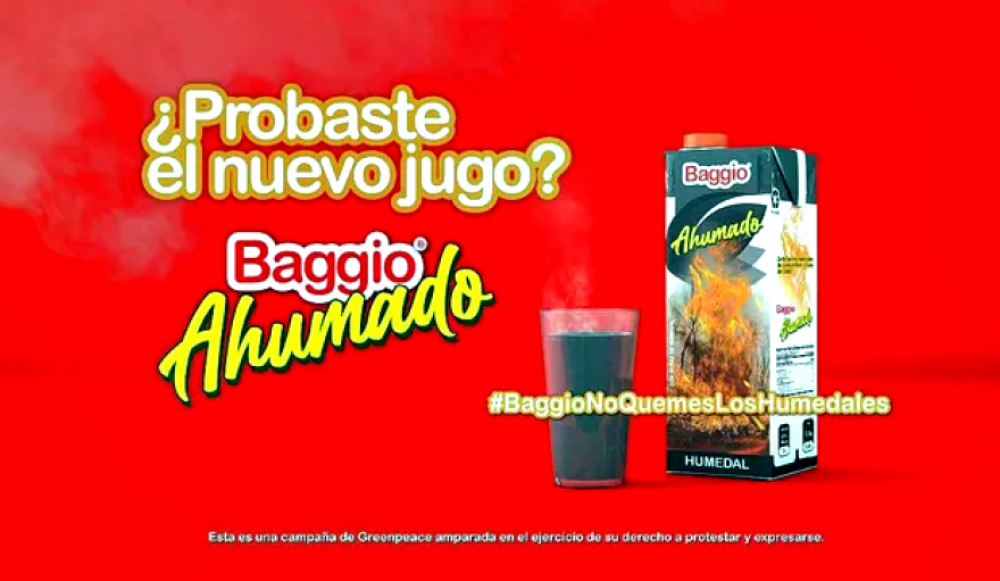 Tras una semana récord con 60 mil hectáreas quemadas, ambientalistas vuelven a la carga y apuntan contra la la marca de jugos Baggio