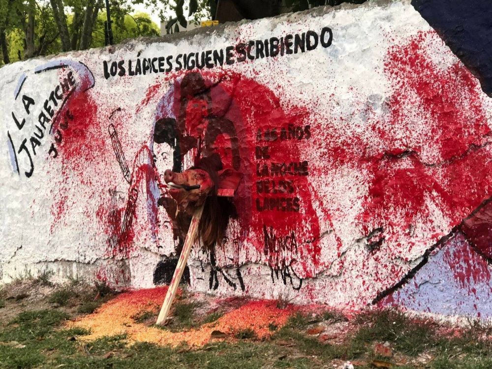 Mayra denunci la vandalizacin de un mural de La Noche de los Lpices en Quilmes