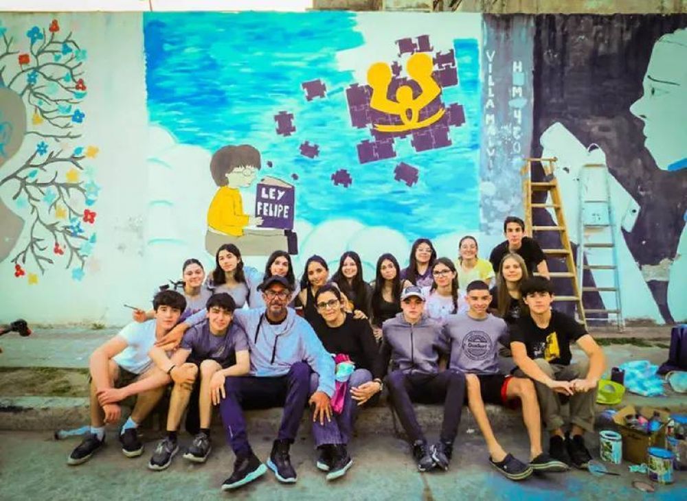 Ley Felipe: pintaron un mural en Gualeguaychú