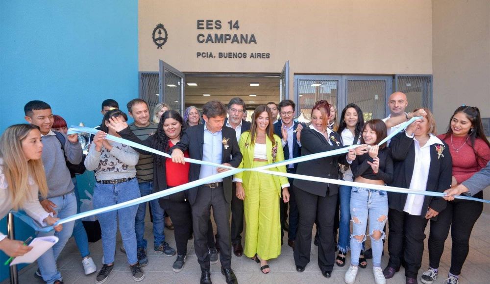 Kicillof inaugur una escuela que qued sin terminar en la gestin de Vidal