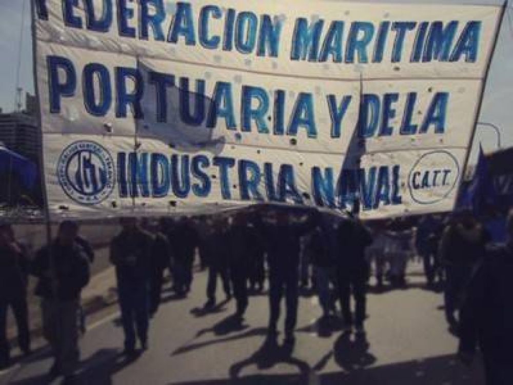 La Federacin Martima Portuaria y la Industria Naval realiza paro y movilizacin