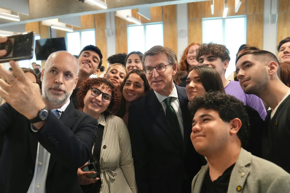 Mauricio Macri, Horacio Rodr�guez Larreta y Gerardo Morales se mostraron con referentes de Espa�a