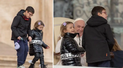 El Papa Francisco da bella ense�anza tras saludo espont�neo de estos ni�os